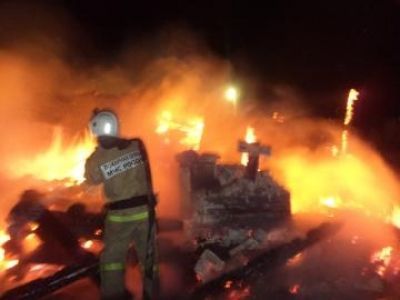 Пожар в селе Нижние Каракитяны Дрожжановского района