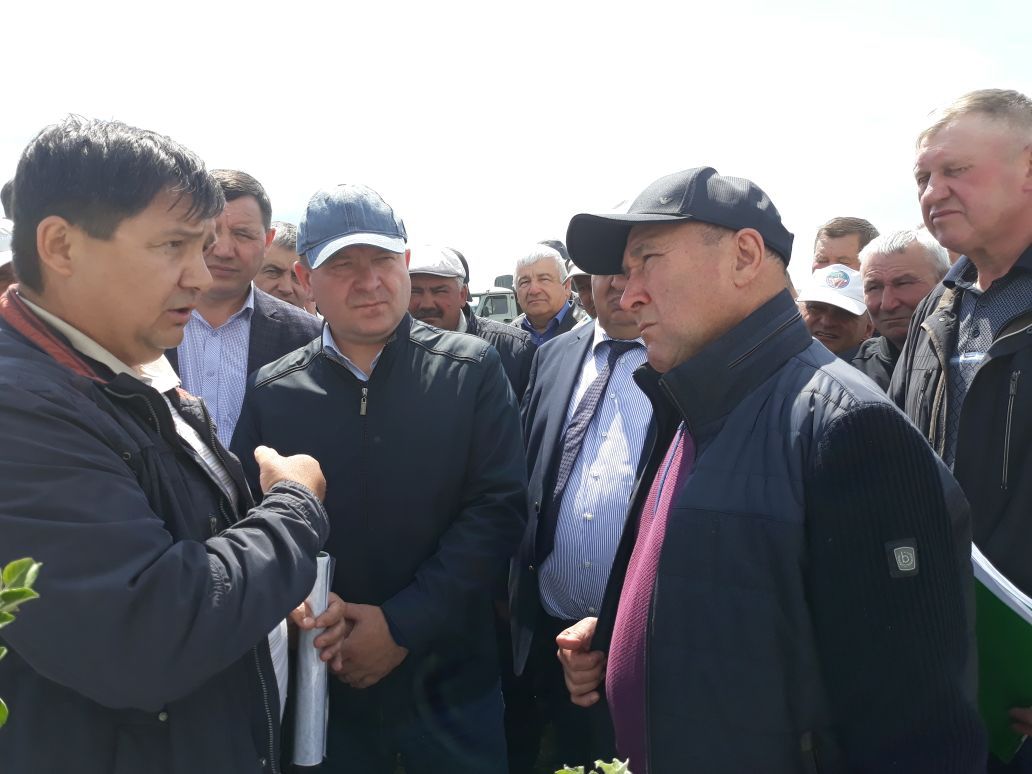 Министр сельского хозяйства РТ совершил облет полей Дрожжановского района