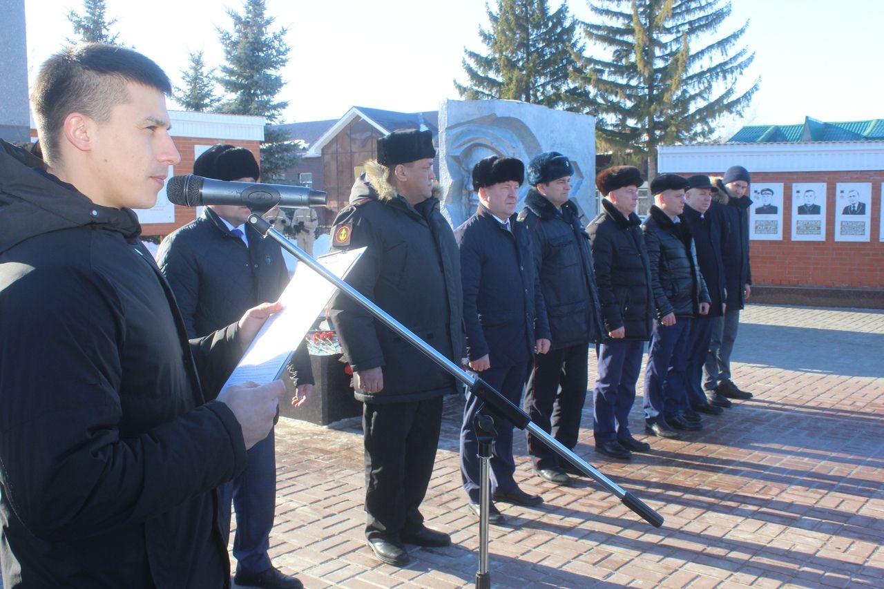 В Дрожжановском районе состоялся митинг, посвященный Дню защитника Отечества