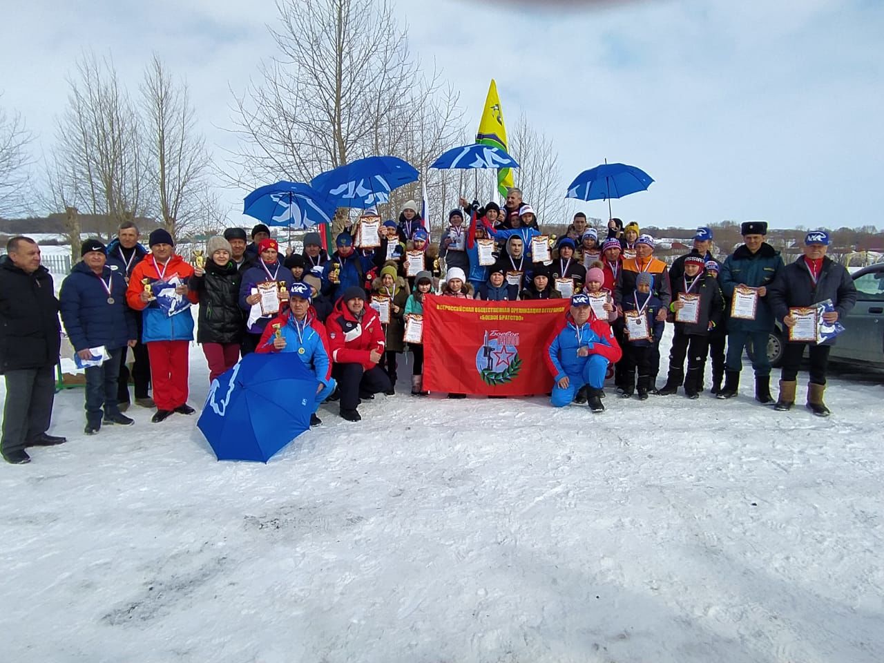 В Дрожжаном состоялись лыжные гонки в рамках партийного проекта «Спортивные традиции»