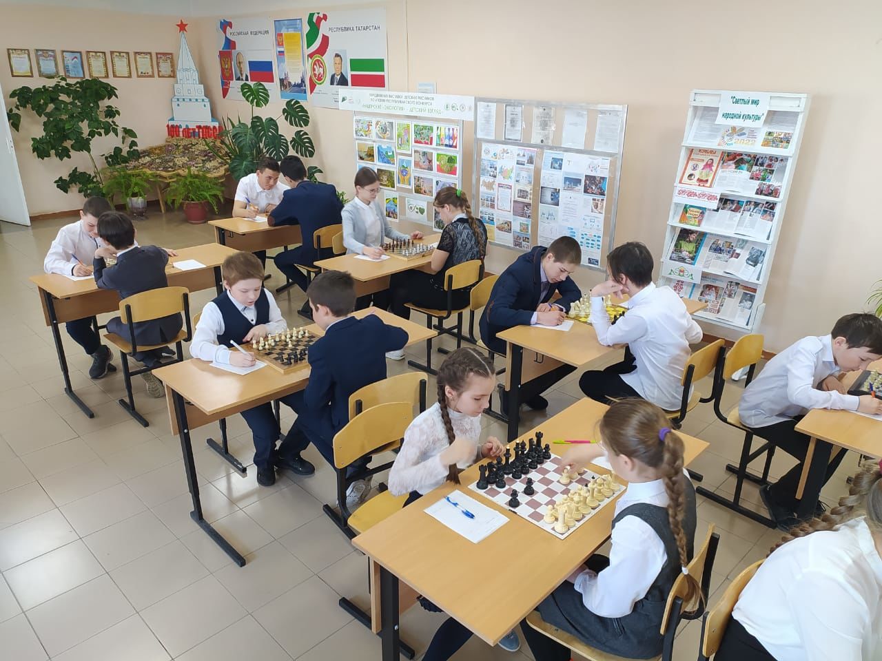В Нижнечекурской СОШ прошел турнир по шахматам на призы партии "Единая Россия"