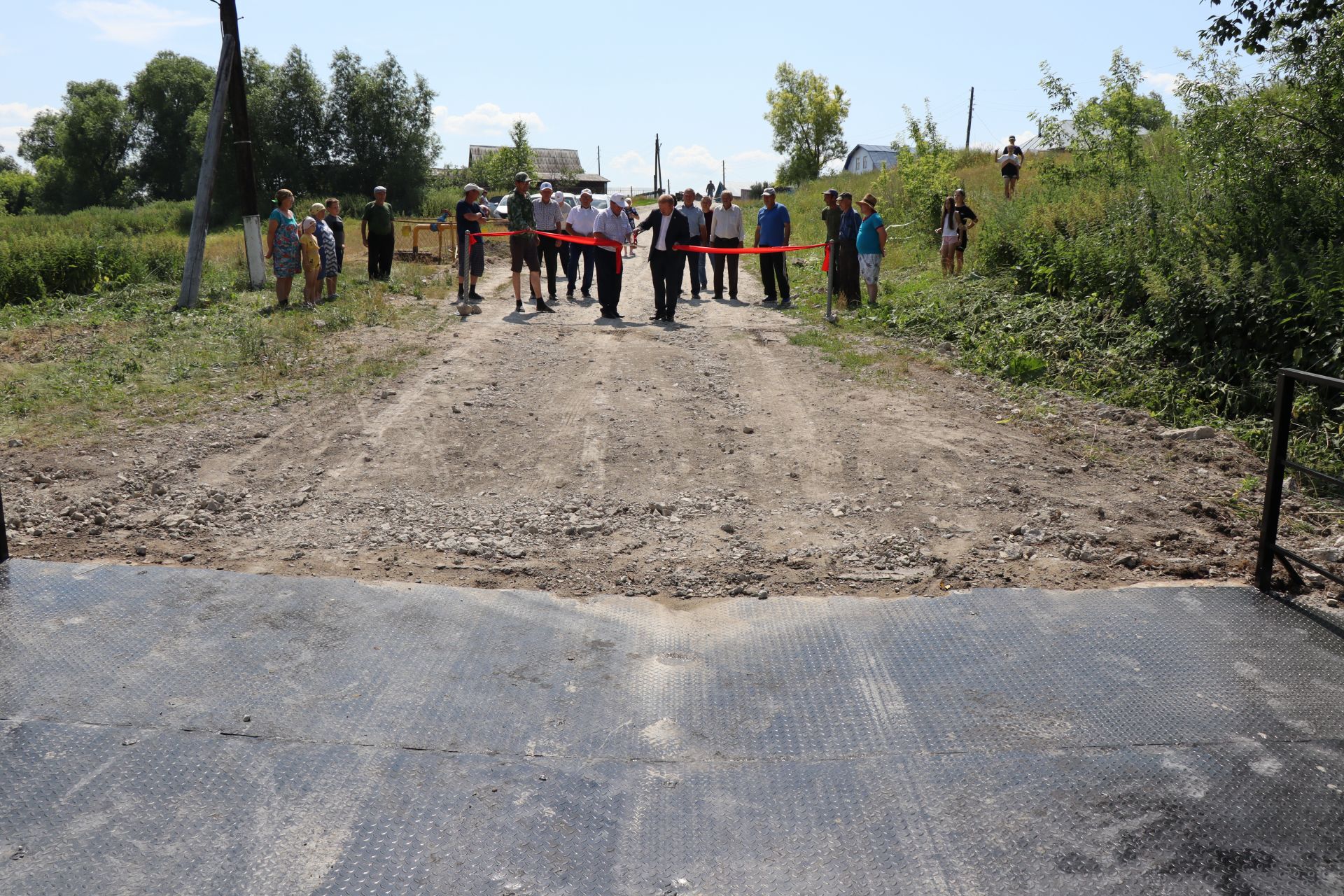 В селе Городище Дрожжановского района открыли мост после ремонта