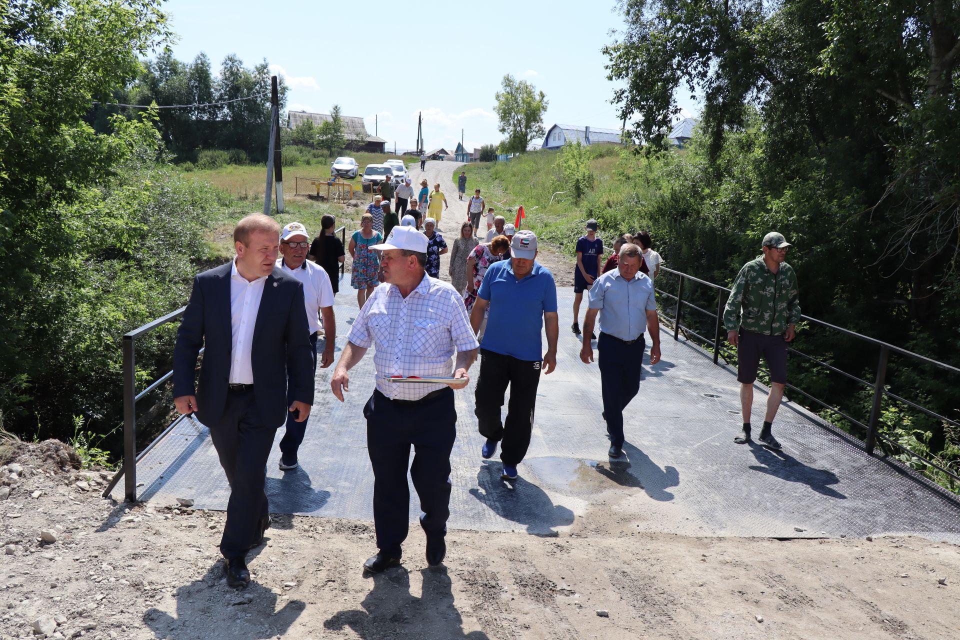 В селе Городище Дрожжановского района открыли мост после ремонта