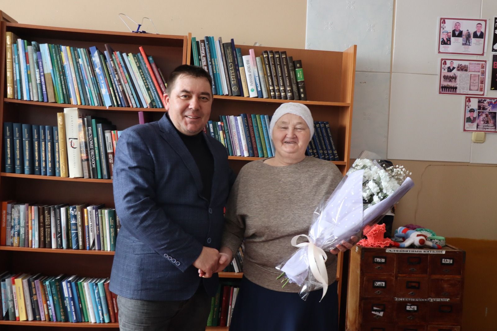 Мунчәли авылында яшәүче Тәскирә Идиятуллинаны юбилее белән котладылар