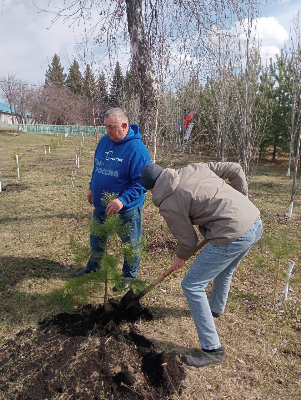 К 80-летию Победы в Новокакерлинской школе посадили 80 деревьев