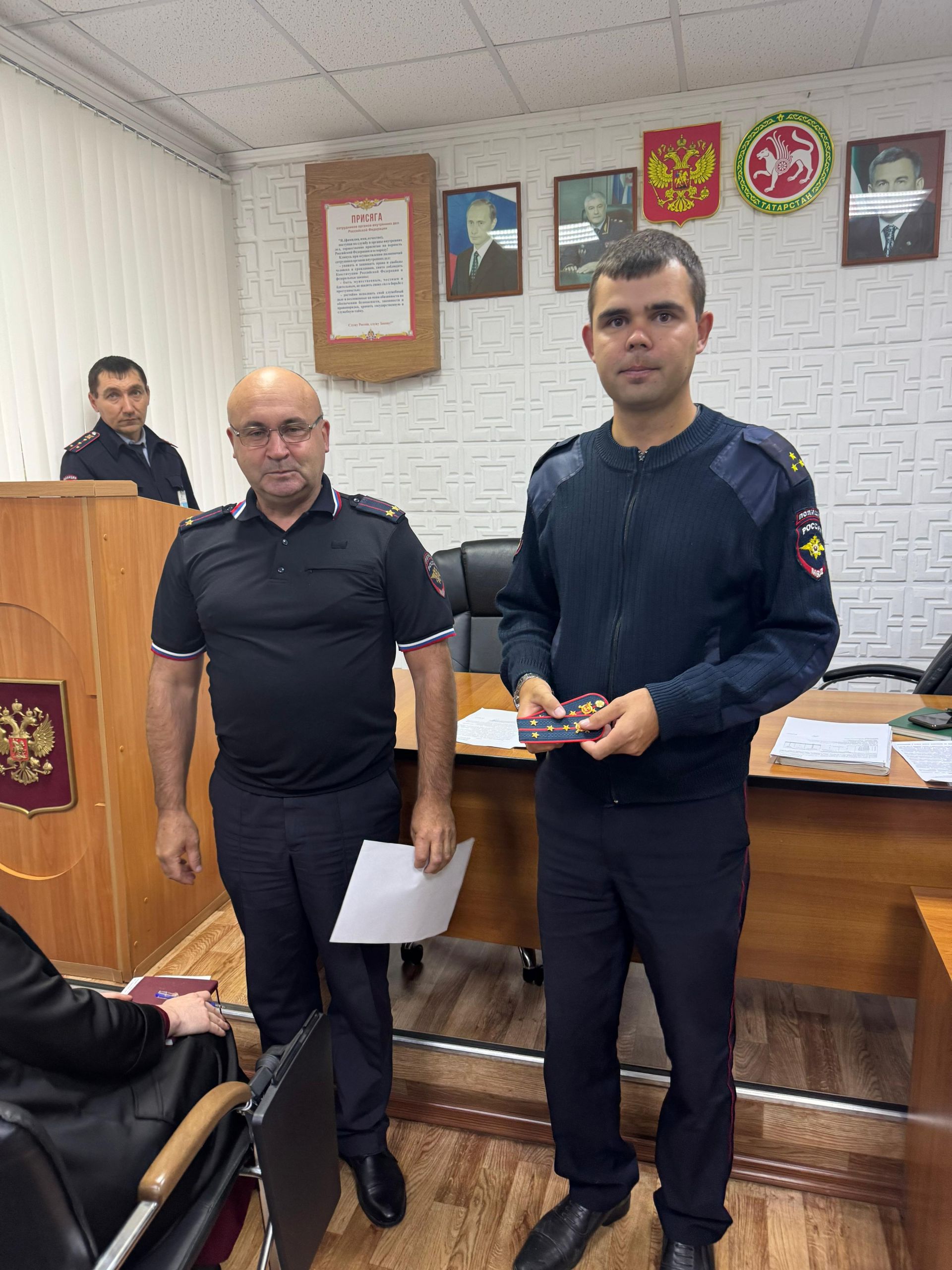 Участковый уполномоченный из Дрожжановского района получил звание капитана полиции