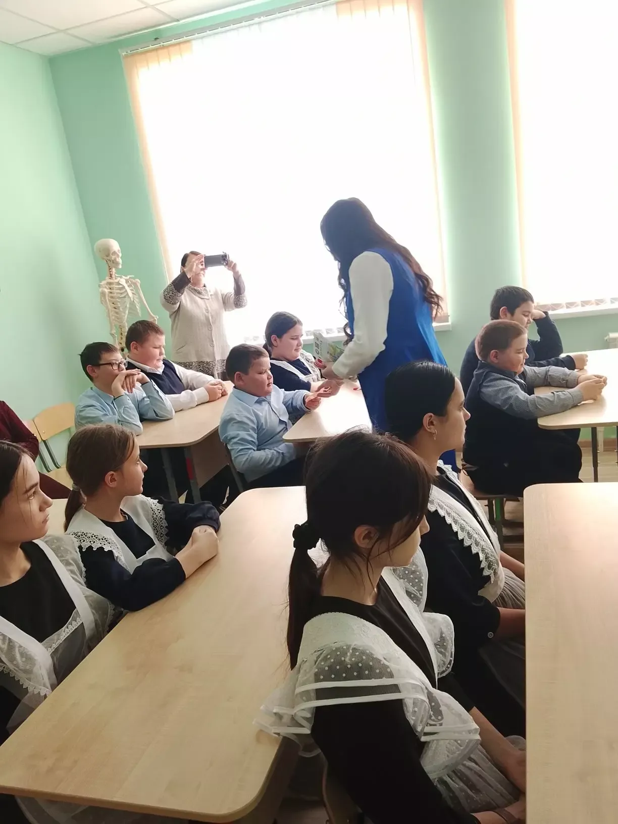 В Староишлинской школе Дрожжановского района прошёл урок дорожной безопасности с участием Госавтоинспекции