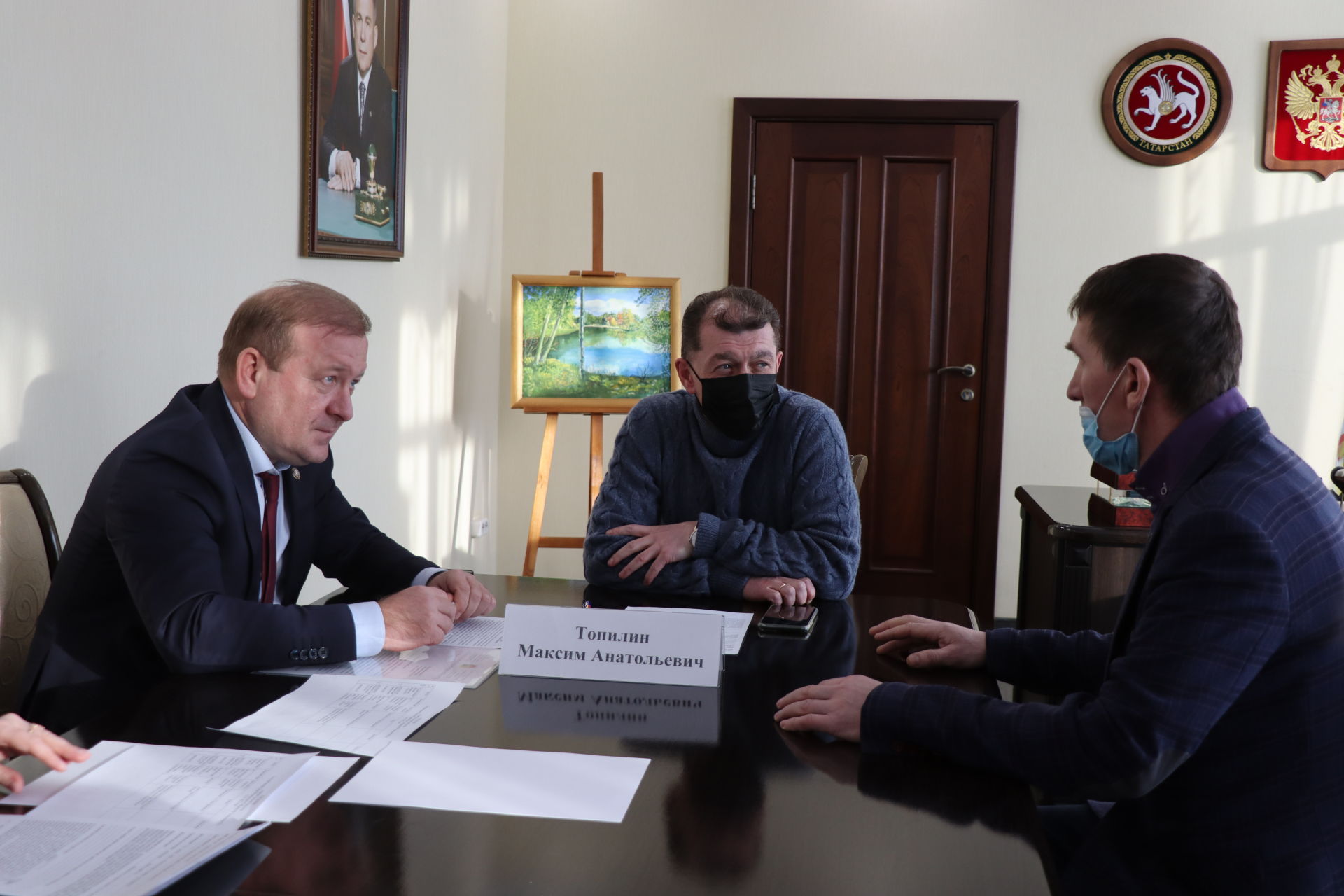 Рабочий визит депутата Госдумы РФ Максима Топилина в Дрожжановский район
