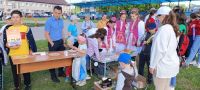 В День защиты детей в Дрожжаном была организована площадка по ПДД