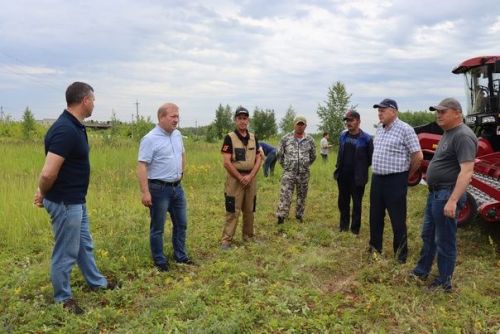 Парад комбайнов состоялся в Дрожжановском районе