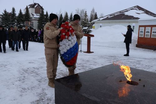 В Дрожжановском районе РТ в честь 81-ой годовщины победы в Сталинградской битве состоялся митинг