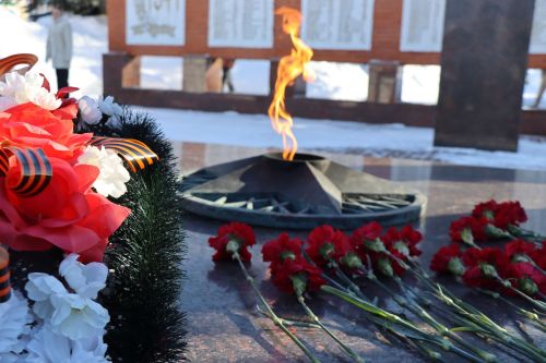 В Дрожжановском районе РТ состоялся торжественный митинг в честь Дня защитников Отечества