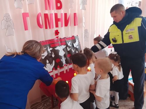 В Алешкин-Саплыкском детском саду прошло мероприятие по правилам дорожного движения