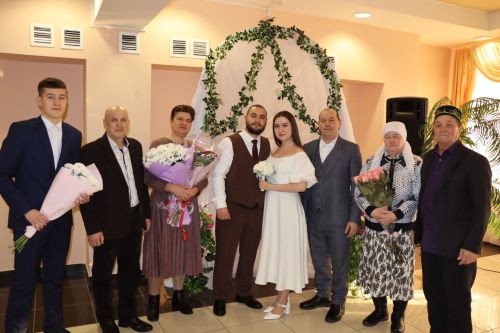 В Дрожжановском районе состоялось церемония регистрации брака первой пары 2026 года