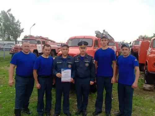 Команда Дрожжановского района 114 пожарно-спасательной части награждена Дипломом 1 степени