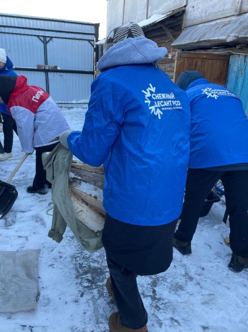 Снежный десант российских студенческих отрядов в Дрожжановском районе РТ