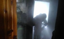В селе Старое Дрожжаное в многоквартирном доме произошёл пожар