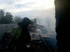В Дрожжановском районе сгорел частный дом