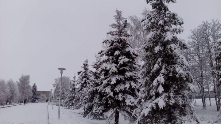 Первый снег в Дрожжаном: ГИБДД призывает быть острожным на дорогах