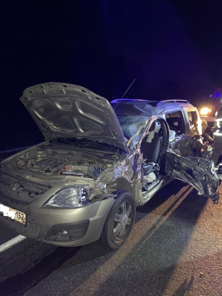 На 127 км федеральной автодороги А-151 Дрожжановского района произошло ДТП, пострадал водитель