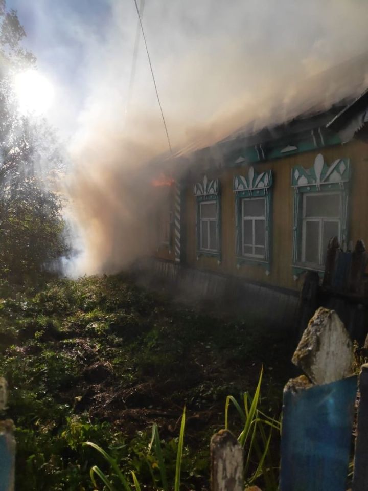 В селе Городище Дрожжановского района произошёл пожар