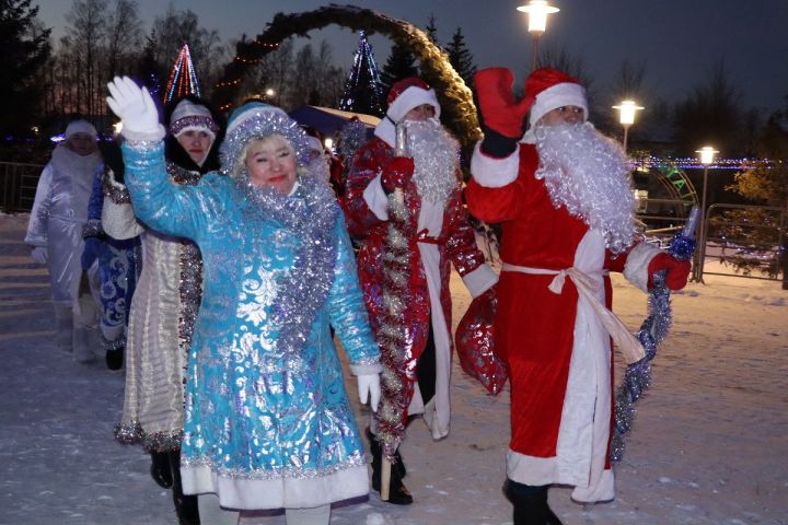 В Дрожжановском районе открыли главную елку