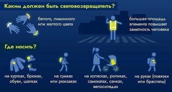 Световозвращающие элементы помогут спасти жизни