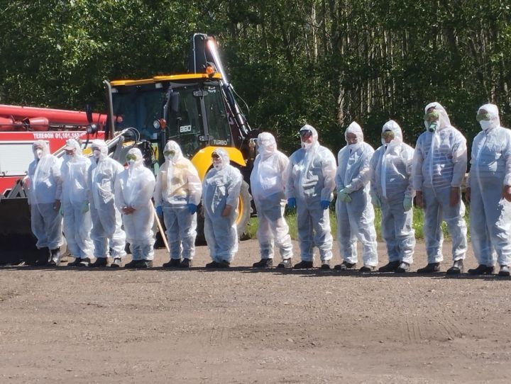 В Дрожжановском районе прошли учения по борьбе с опасными заболеваниями животных