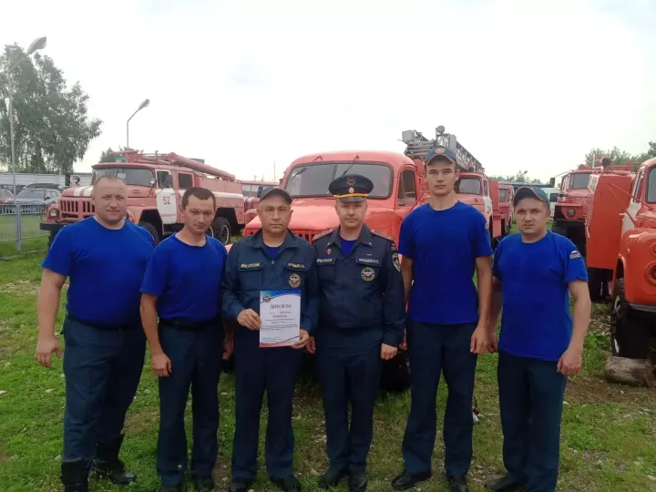 Команда Дрожжановского района 114 пожарно-спасательной части награждена Дипломом 1 степени
