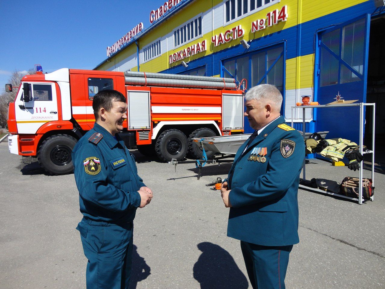 Дрожжановские пожарные отмечают профессиональный праздник