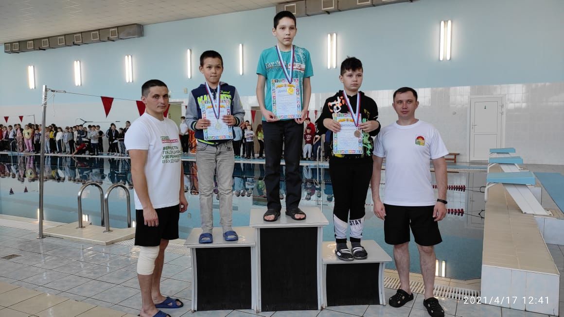 Юные пловцы Дрожжановского района заняли призовые места