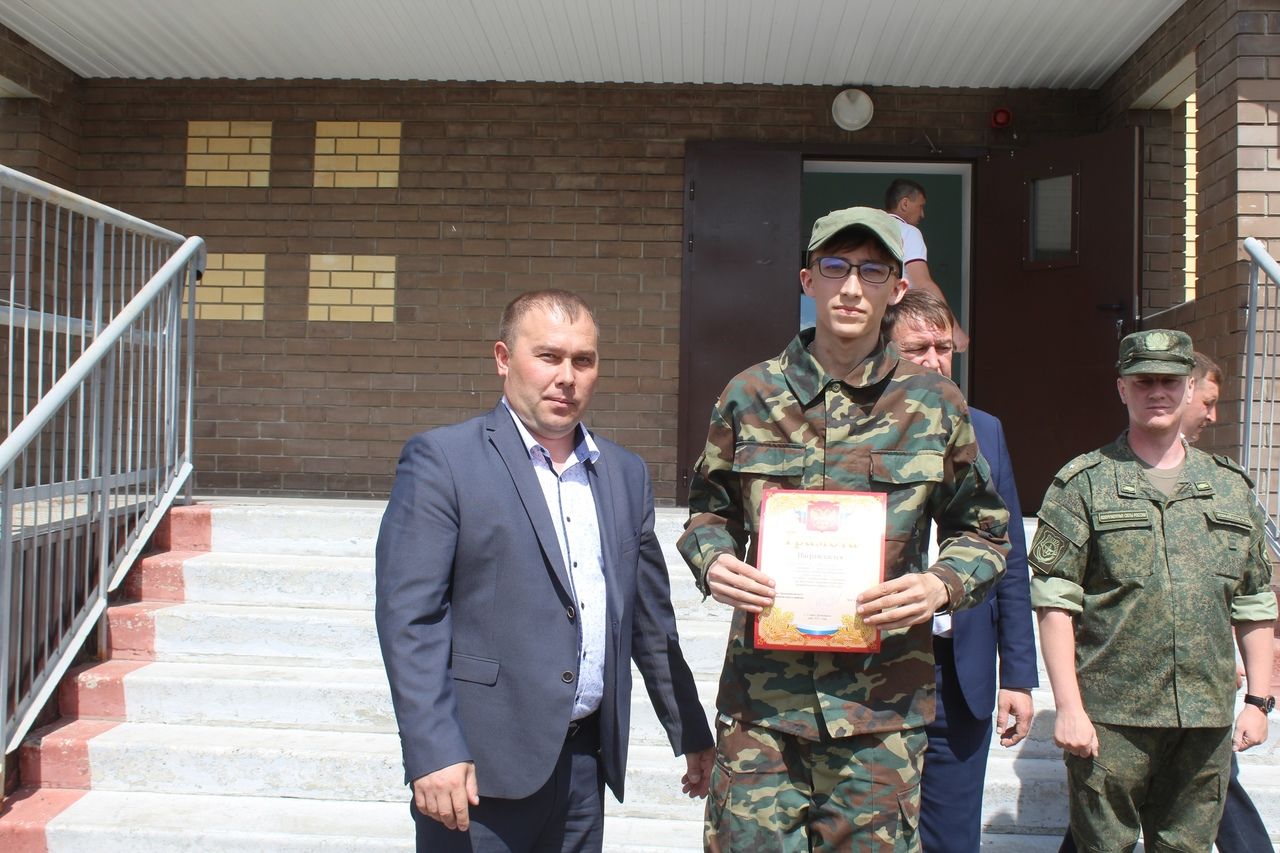 В лагере “Чайка” Дрожжановского района состоялось закрытие военно-полевых сборов