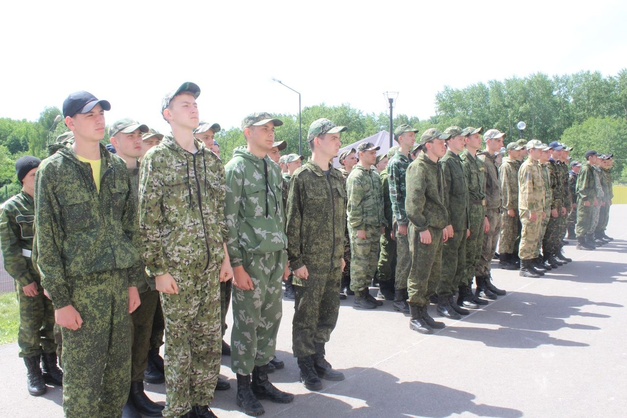 В лагере “Чайка” Дрожжановского района состоялось закрытие военно-полевых сборов