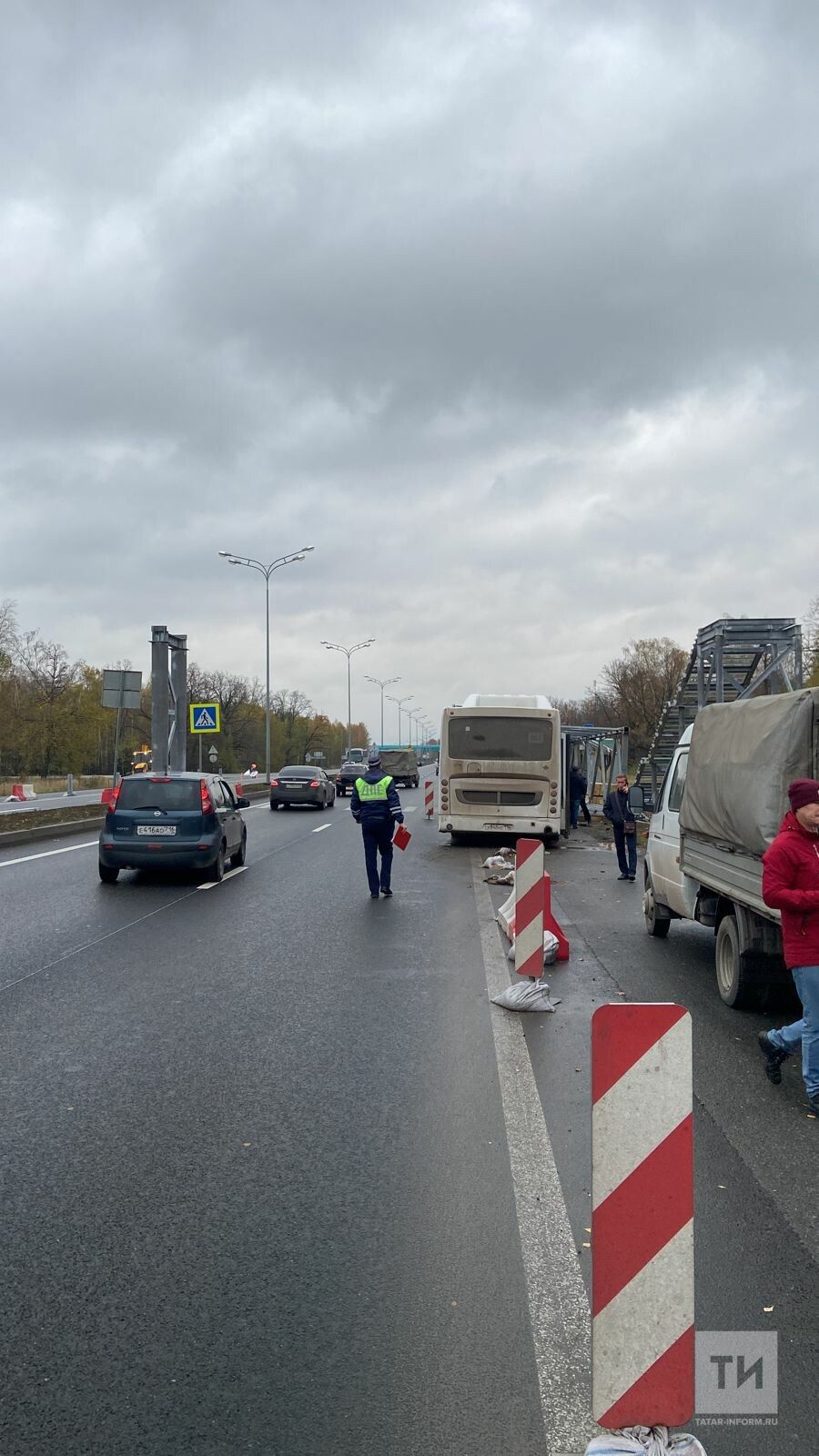 ДТП с автобусом на трассе под Казанью: пять человек пострадали