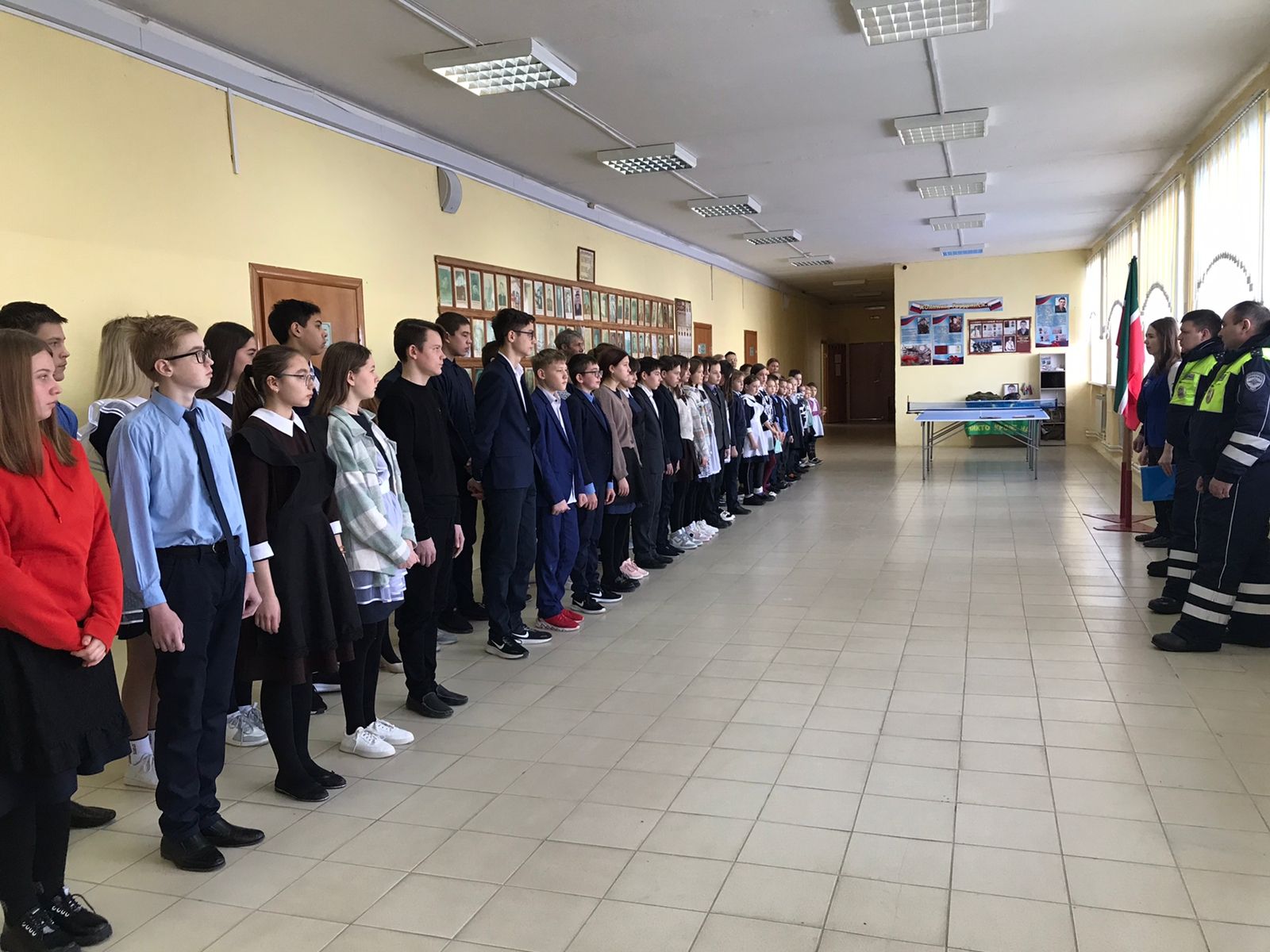 Инспектора ГИБДД Дрожжановского района посетили Новоильмовскую школу
