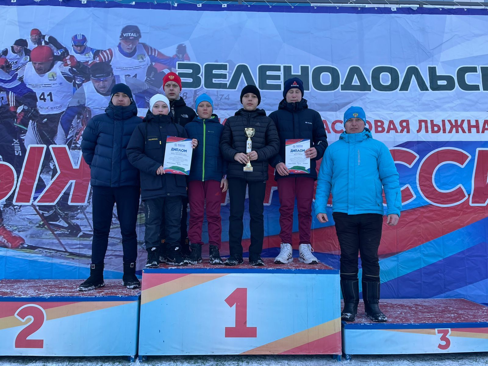 Сборная Дрожжановского района заняла 3 место по лыжным гонкам