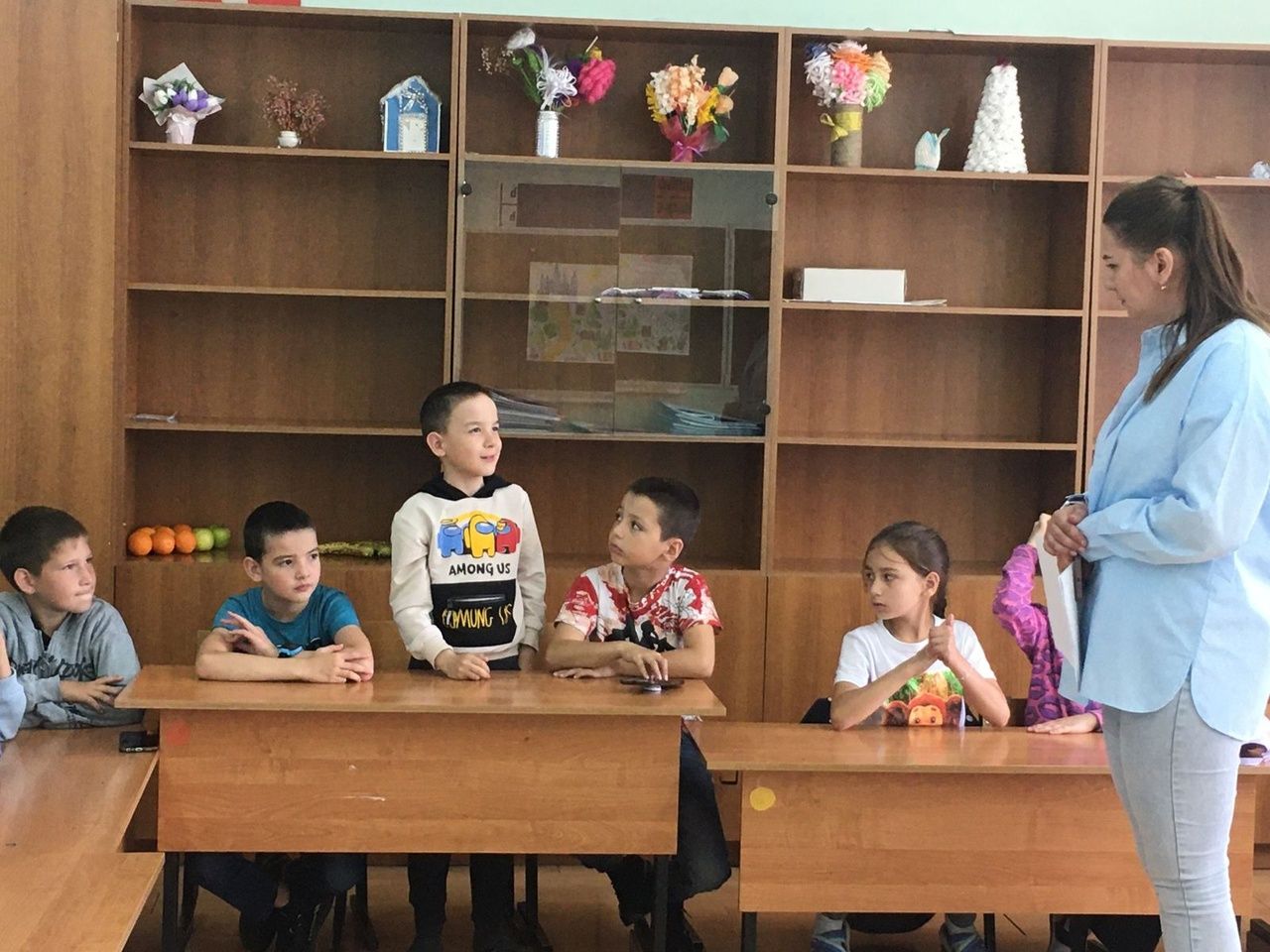 В пришкольном лагере Стародрожжановской СОШ прошла встреча с детьми по ПДД