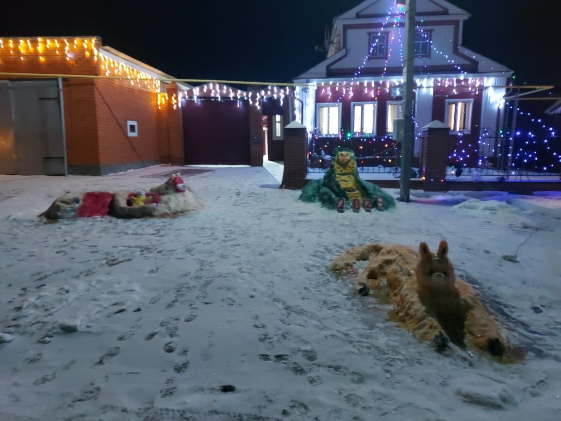 Своя сказочная новогодняя атмосфера царит в селе Малая Цильна Дрожжановского района РТ