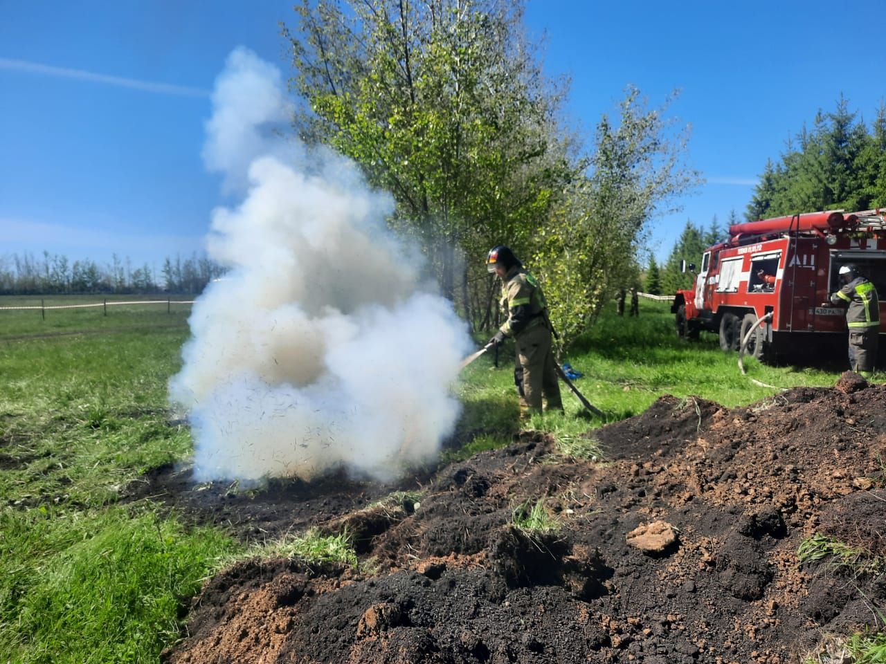 В Дрожжановском районе РТ провели учения по ликвидации очага африканской чумы свиней