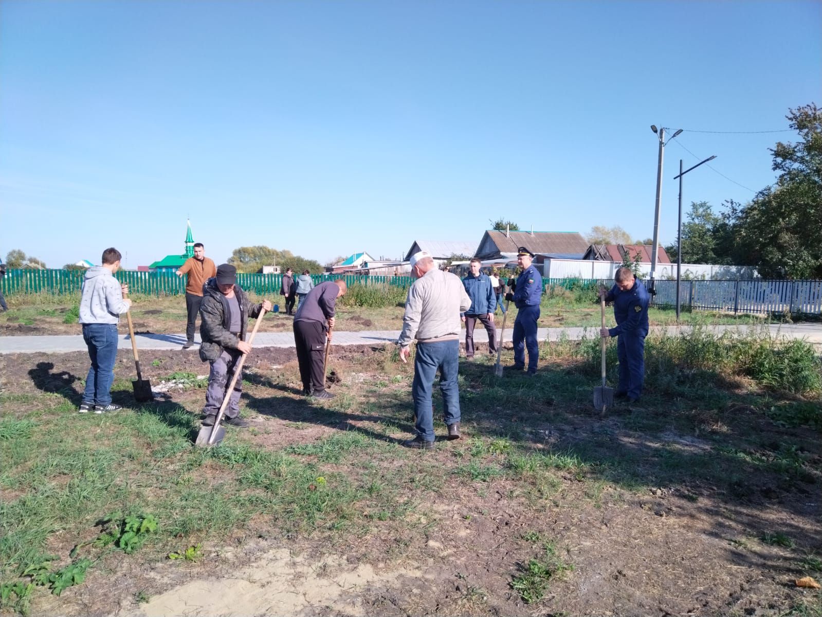 В Дрожжановском районе продолжается посадка деревьев