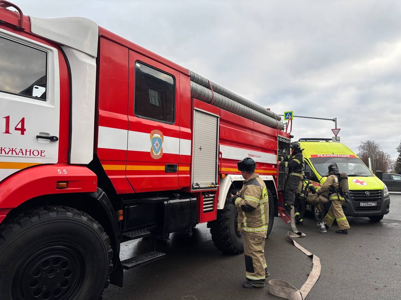 Пожарные Дрожжановского района РТ провели учения в здании редакции «Туган як»