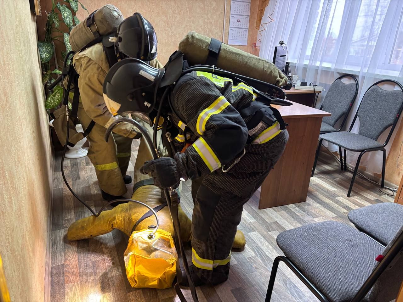 Пожарные Дрожжановского района РТ провели учения в здании редакции «Туган як»