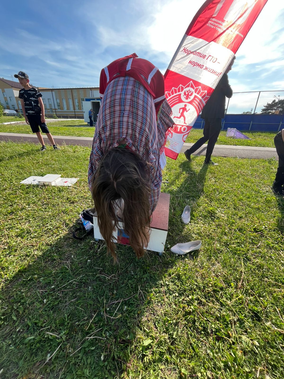В Дрожжаном в рамках празднования Дня защиты детей работала мобильная площадка ГТО