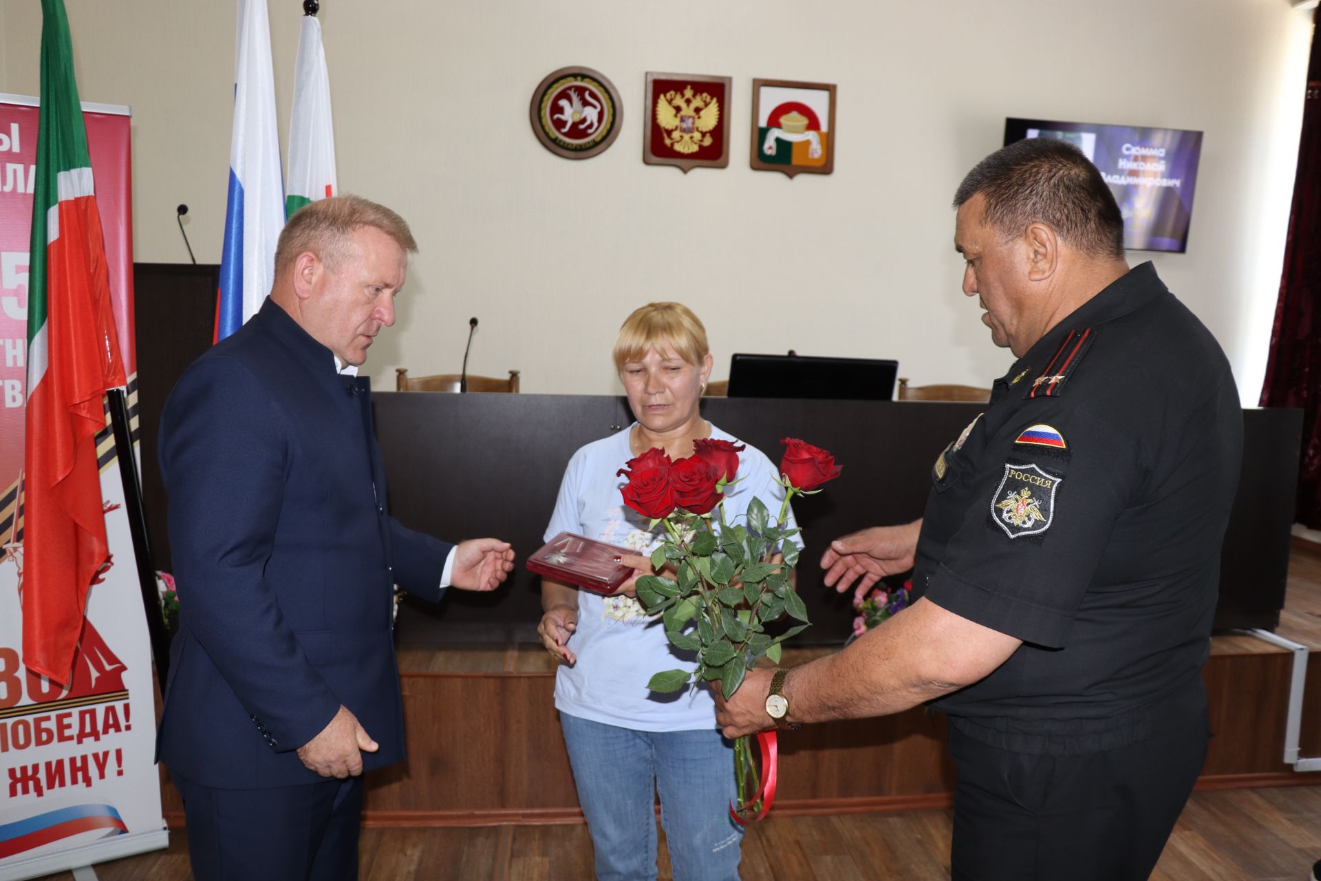 Состоялась торжественная церемония передача орденов Мужества в Дрожжановском районе