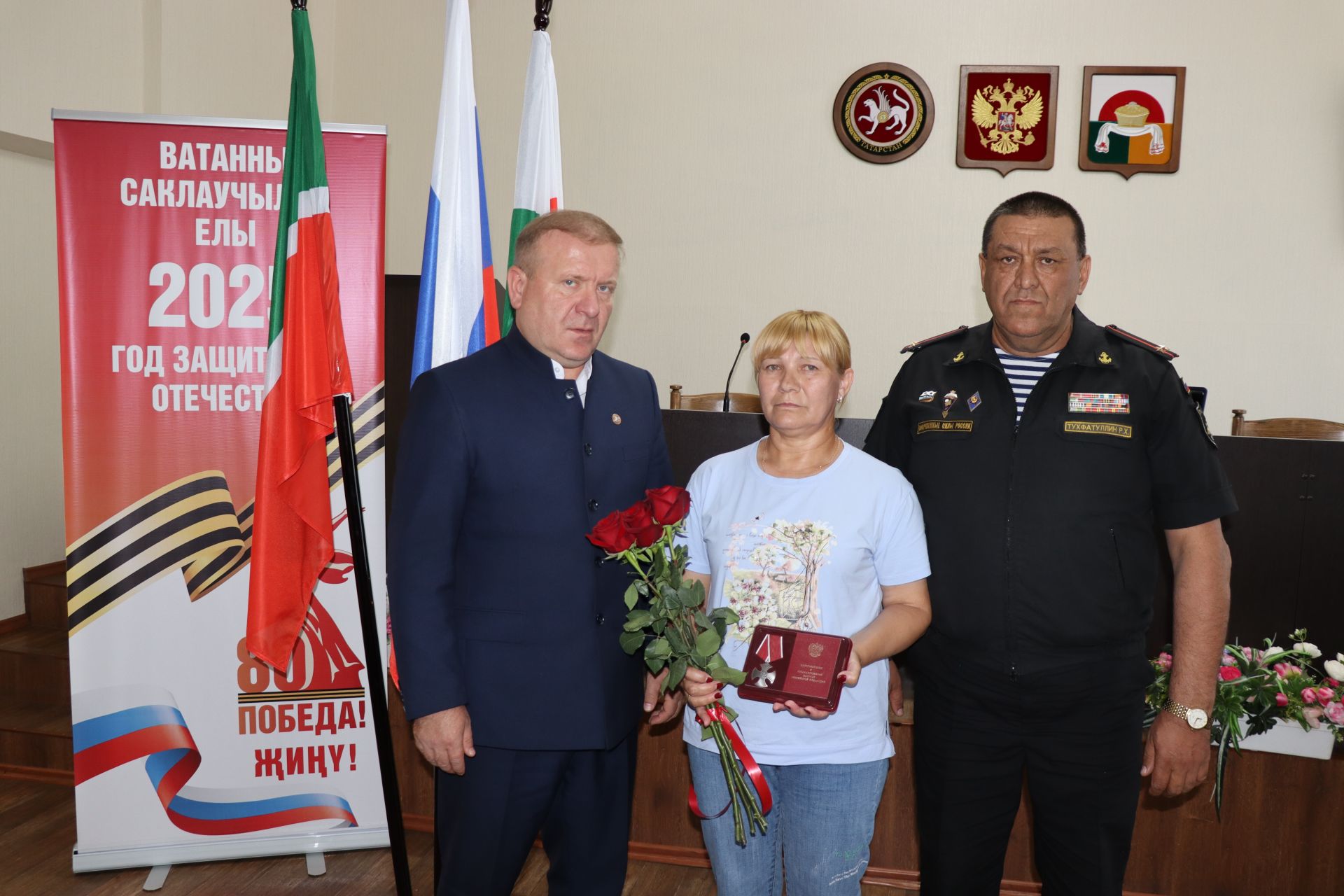 Состоялась торжественная церемония передача орденов Мужества в Дрожжановском районе