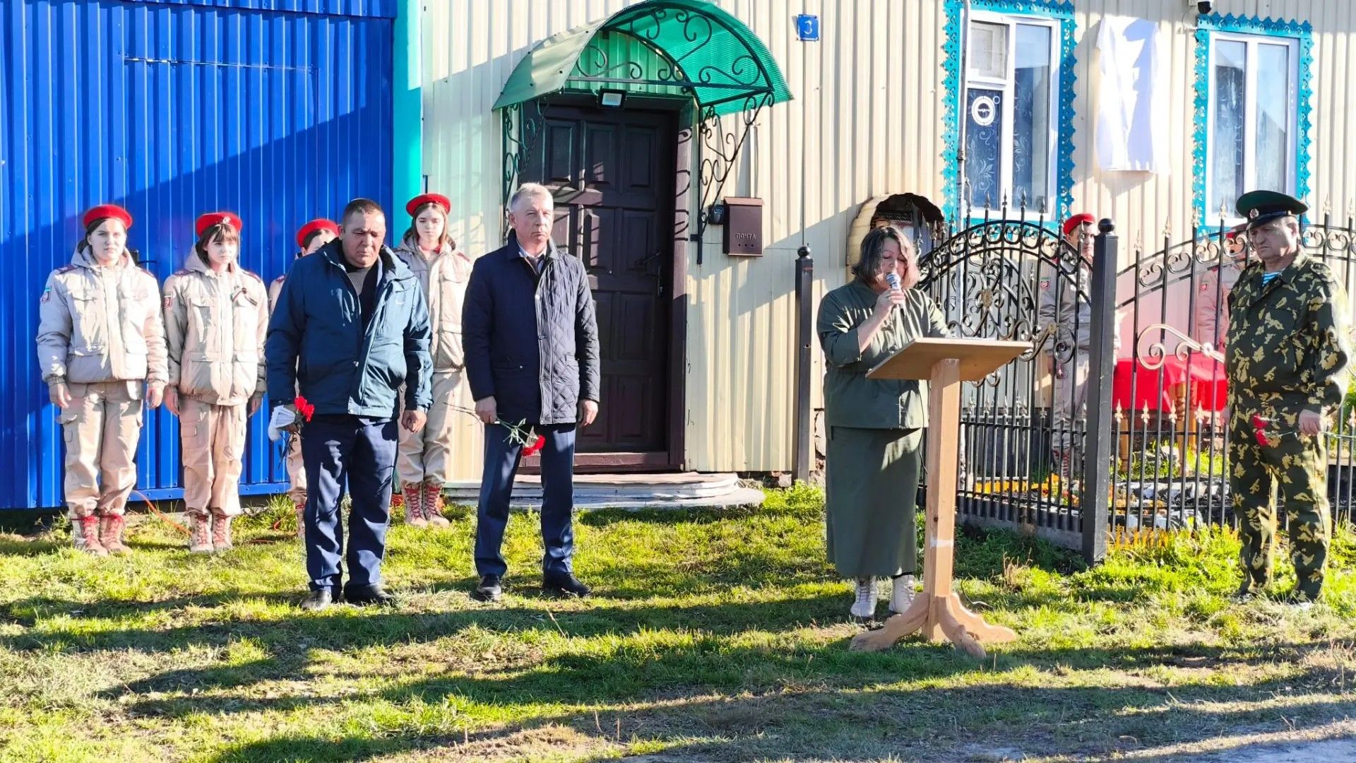 В селе Матаки Дрожжановского района увековечили память пограничника Николая Игнатьева