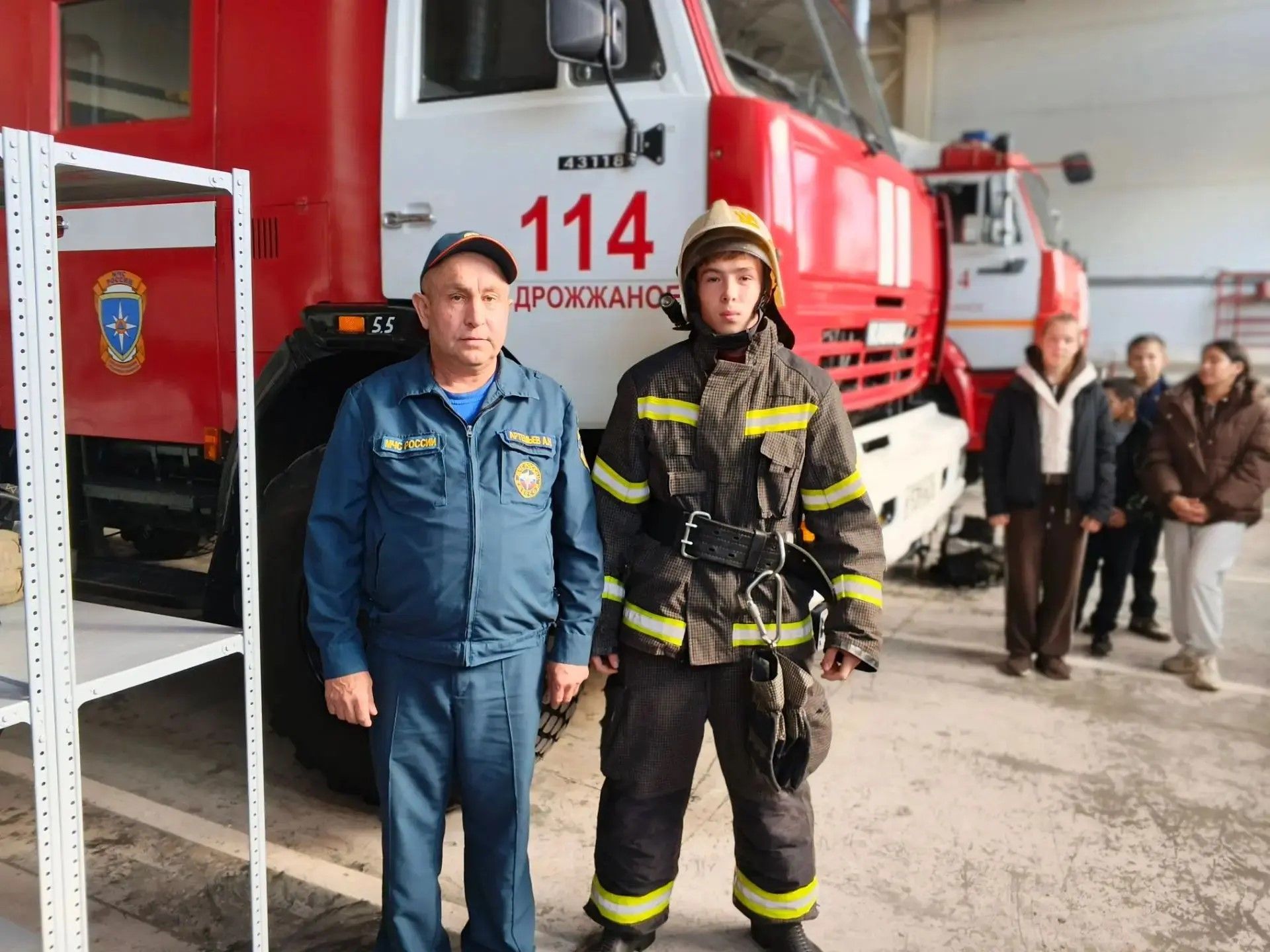 В 114 пожарно-спасательной части Дрожжановского района прошла экскурсия для школьников