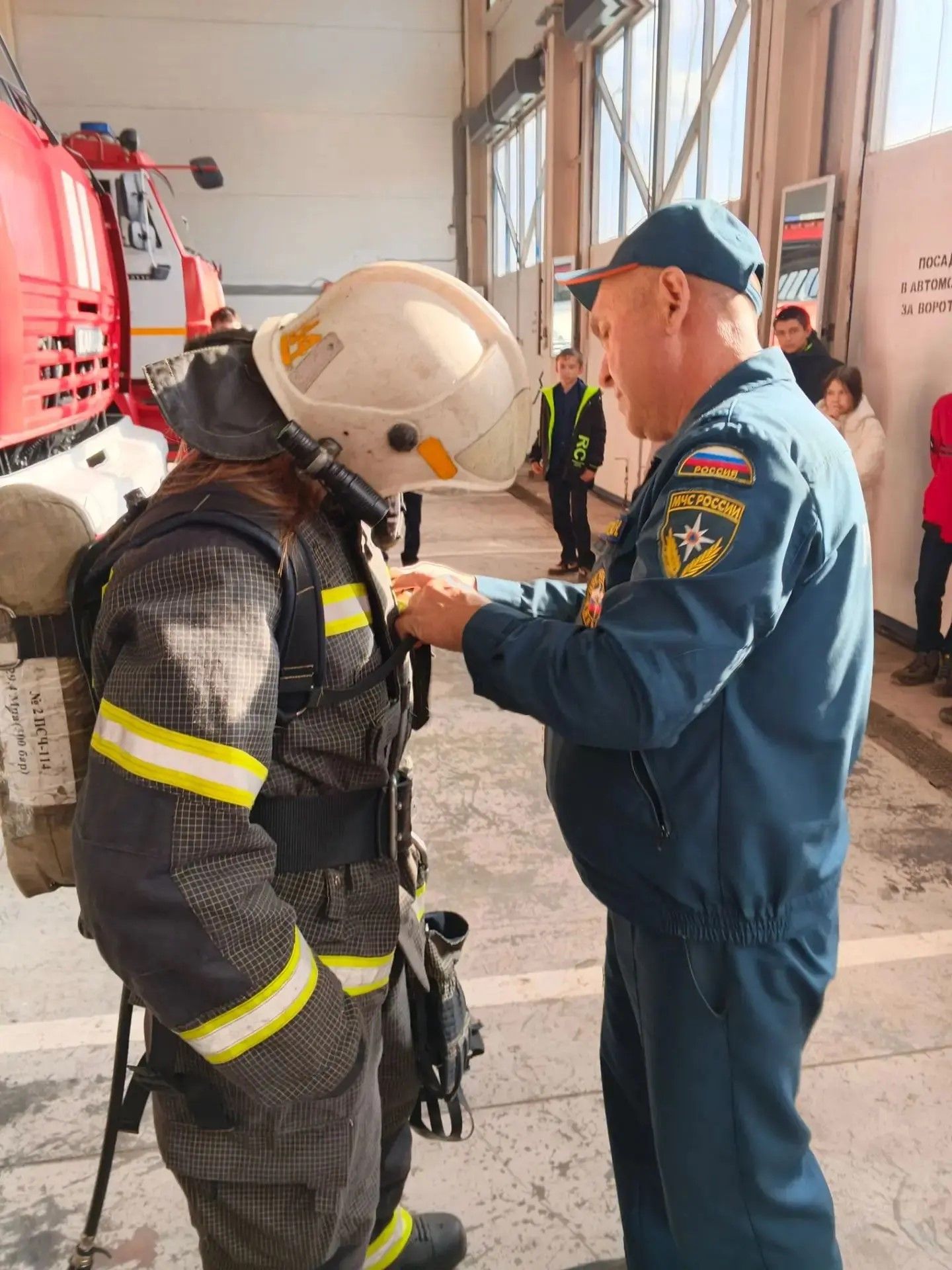 В 114 пожарно-спасательной части Дрожжановского района прошла экскурсия для школьников
