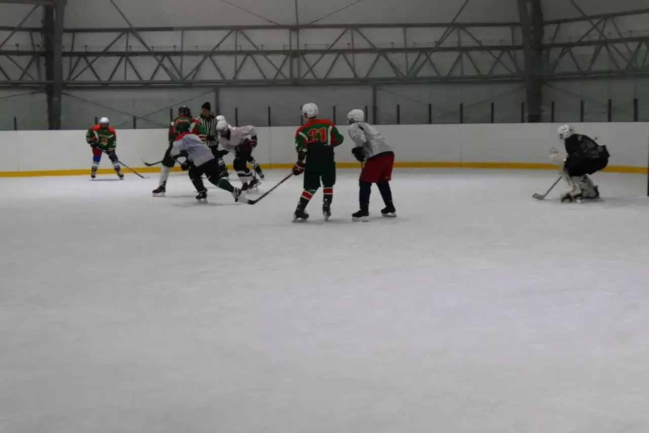 В Дрожжаном определены победители турнира по хоккею с шайбой среди организаций и учреждений района