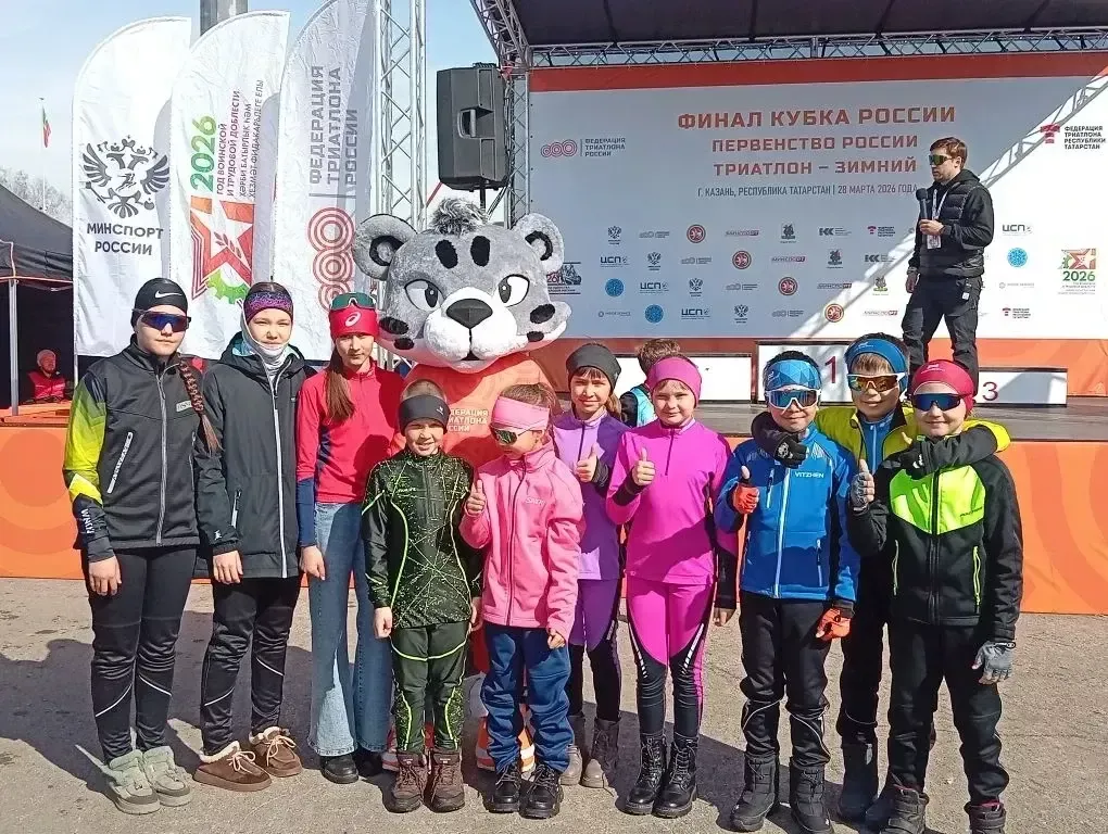 Дрожжановские спортсмены стали призёрами 2-го этапа Лиги триатлона в Казани